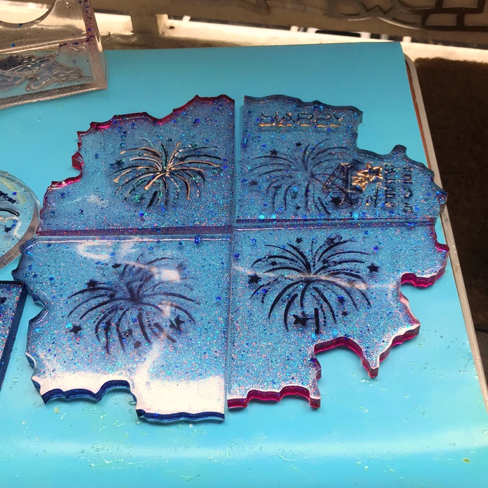 4-pc Puzzle Celebration coasters (made to order)
